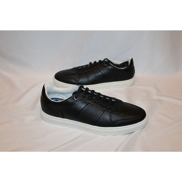 NIB MEN'S TED BAKER COPPOL BLACK LEATHER SNEAKERS SZ EU 42 US 9 - Picture 4 of 7